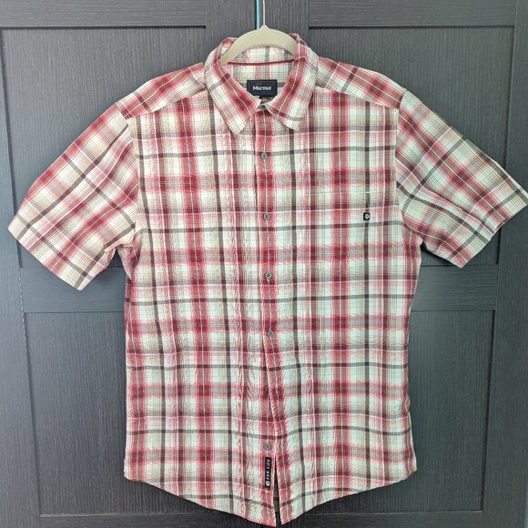 Men's Marmot Outdoor Casual (Medium) Short Sleeve Button Down Shirt - Picture 1 of 7